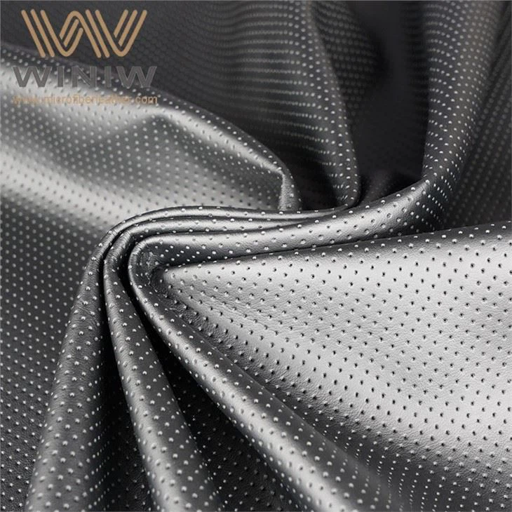 Mesin Berlubang Hitam Soft Pu Leather Untuk Interior Otomotif