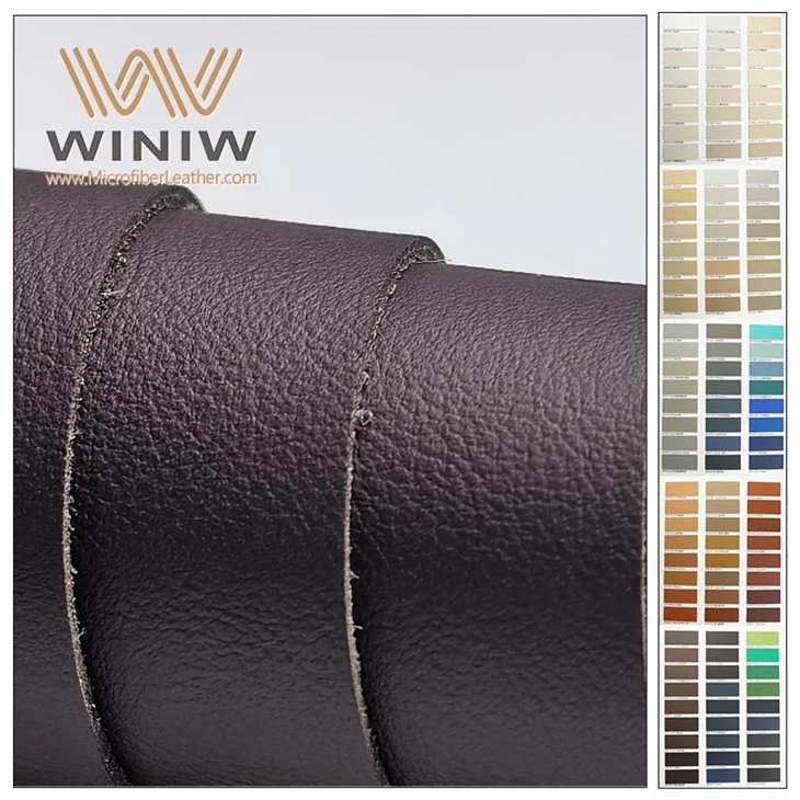 0. 6mm Kekuatan kulit yang baik Microfiber Pu Leather Untuk Membuat Aksesori Teknologi