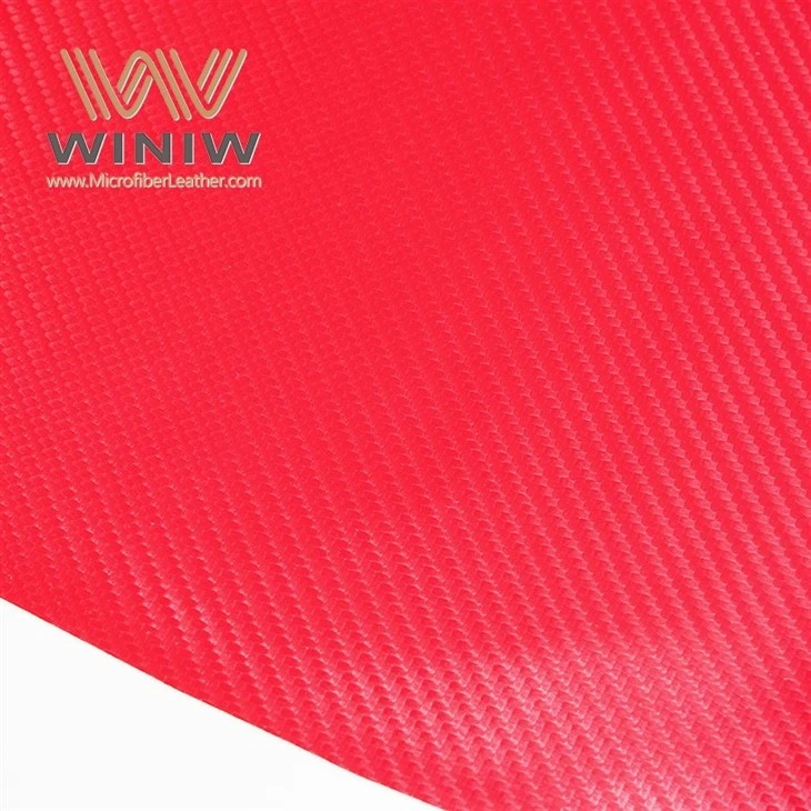 Carbon Fiber Micro Fiber Faux Fabric Vegan Leather For Hockey Gloves