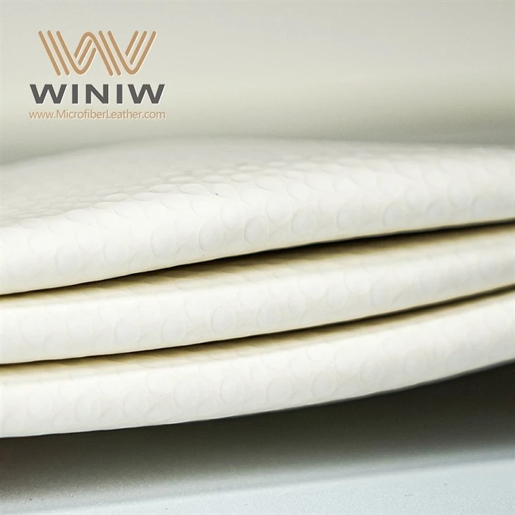 White PU Articial Leather Fabric Material For Football